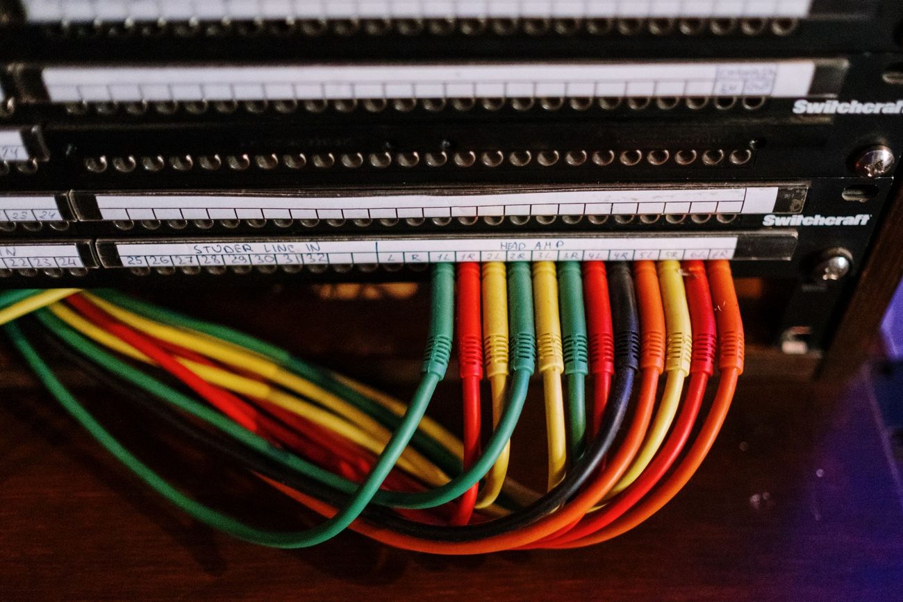 Neatly dressed network cabling